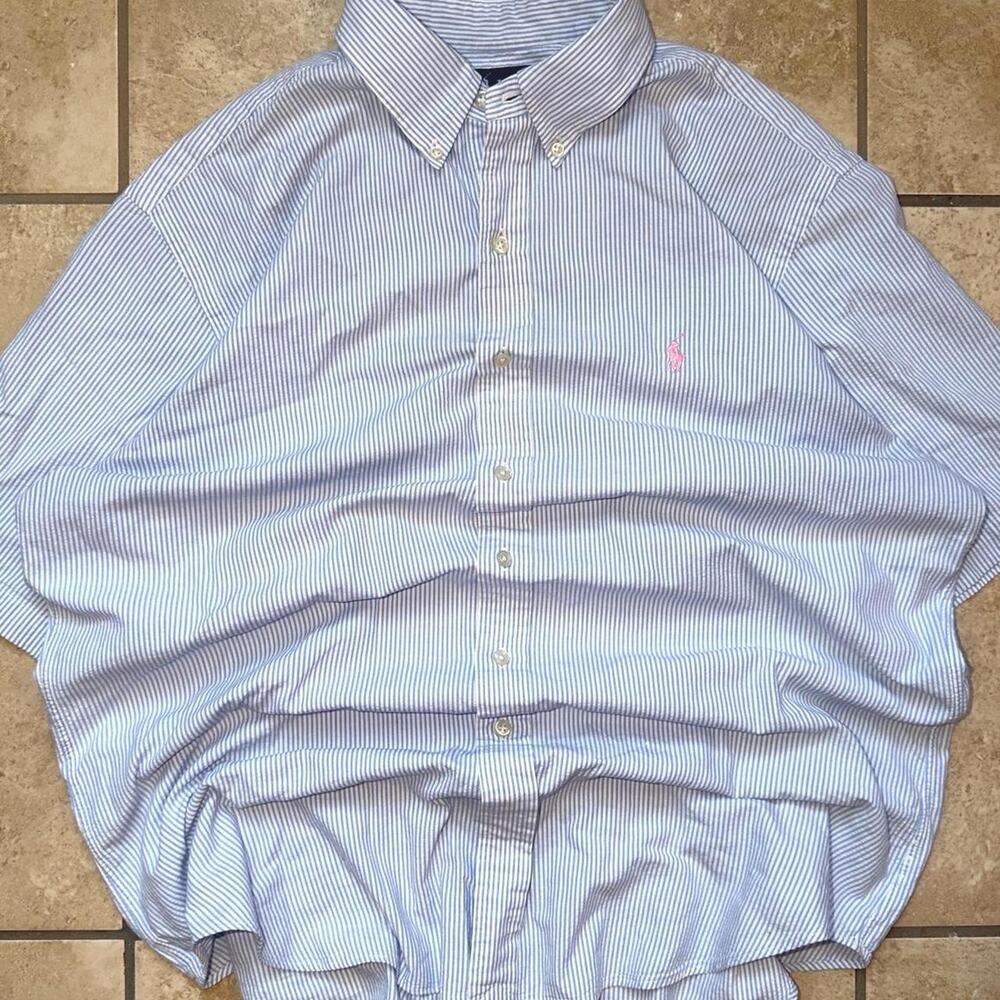 Polo by Ralph Lauren Classic Fit Short Sleeve Button Down Shirt - Size L